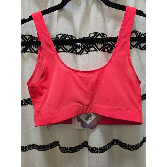 NWT Yitty Mesh Me Smoothing Midi Bralette hot pink mesh shapeware size large - Picture 6 of 10